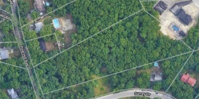 aerial view of land for sale on 0 Pine Hill Avenue, Johnston RI